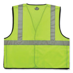 GloWear 8216BA Class 2 Breakaway Mesh ID Holder Vest, Polyester, 4X-Large/5X-Large, Lime