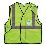 GloWear 8216BA Class 2 Breakaway Mesh ID Holder Vest, Polyester, 4X-Large/5X-Large, Lime