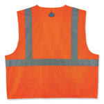 GloWear 8220Z Class 2 Standard Mesh Zipper Vest, Polyester, Large/X-Large, Orange