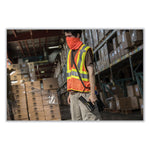 GloWear 8229Z Class 2 Economy Two-Tone Zipper Vest, Polyester, 4X-Large/5X-Large, Orange
