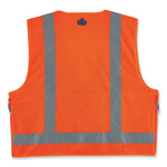 GloWear 8250Z Class 2 Surveyors Zipper Vest, Polyester, Small/Medium, Orange