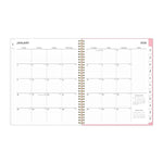 Planning Calendar BS Mimi Pink Frosted PP 8.5x11 RY26 Wkly/Mthly Safety Wirebound -