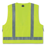 GloWear 8250Z Class 2 Surveyors Zipper Vest, Polyester, 4X-Large/5X-Large, Lime