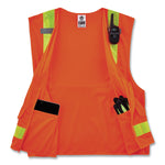 GloWear 8250ZHG Class 2 Hi-Gloss Surveyors Zipper Vest, Polyester, Small/Medium, Orange