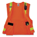 GloWear 8250ZHG Class 2 Hi-Gloss Surveyors Zipper Vest, Polyester, 4X-Large/5X-Large, Orange