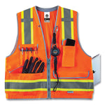 GloWear 8254HDZ Class 2 Heavy-Duty Surveyors Zipper Vest, Polyester, Large/X-Large, Orange