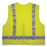 GloWear 8262FRZ Class 2 FR Surveyor Zip Vest, Tencel/Modacrylic/Para-aramid/Kevlar, 2X-Large/3X-Large, Lime