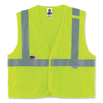 GloWear 8260FRHL Class 2 FR Safety Hook and Loop Vest, Modacrylic/Kevlar, Small/Medium, Lime