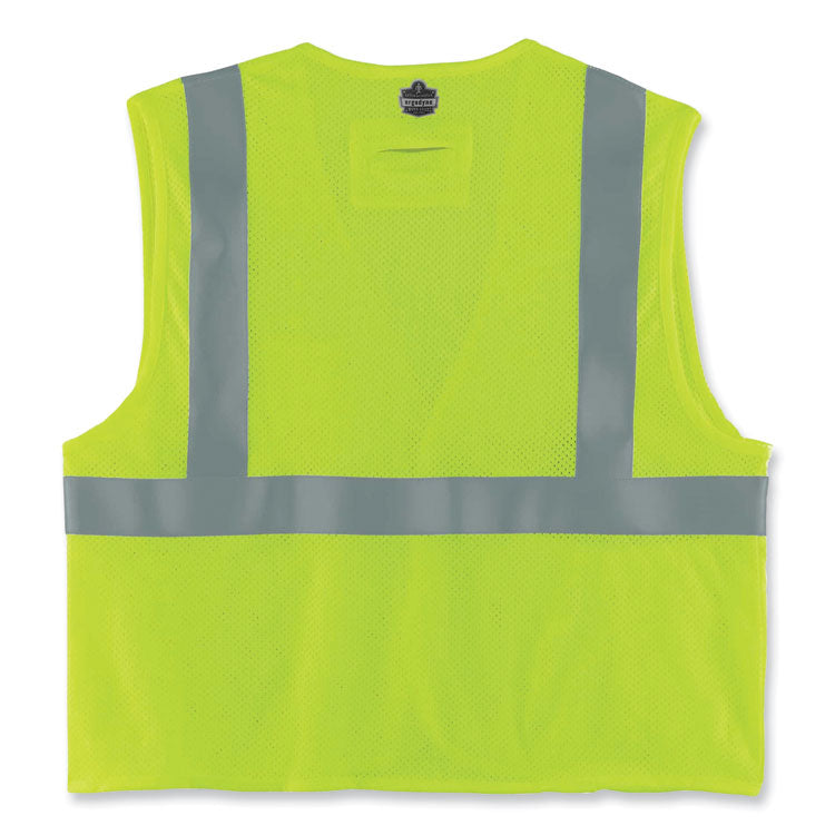 GloWear 8260FRHL Class 2 FR Safety Hook and Loop Vest, Modacrylic/Kevlar, Small/Medium, Lime