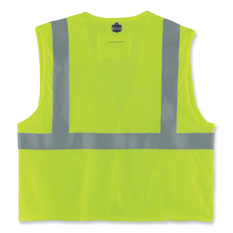 GloWear 8260FRHL Class 2 FR Safety Hook and Loop Vest, Modacrylic/Kevlar, Large/X-Large, Lime