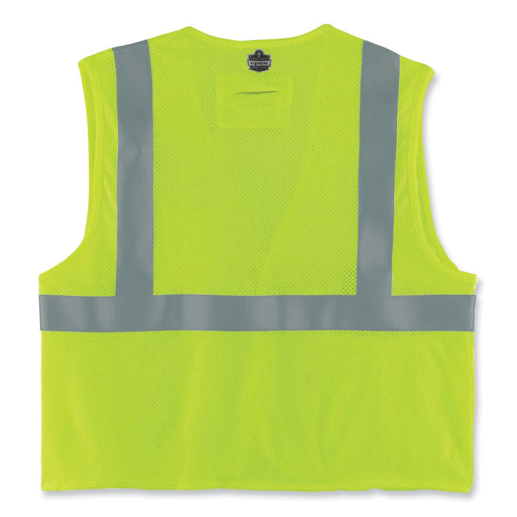GloWear 8260FRHL Class 2 FR Safety Hook and Loop Vest, Modacrylic/Kevlar, 4X-Large/5X-Large, Lime