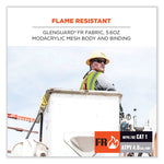 GloWear 8260FRHL Class 2 FR Safety Hook and Loop Vest, Modacrylic/Kevlar, 4X-Large/5X-Large, Lime