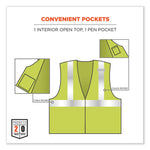 GloWear 8260FRHL Class 2 FR Safety Hook and Loop Vest, Modacrylic/Kevlar, 4X-Large/5X-Large, Lime