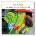 GloWear 8005 Hi-Vis Hard Hat Neck Shade, 20 x 12.5, Lime