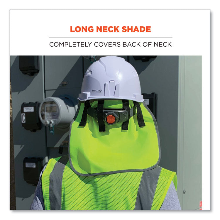 GloWear 8006 Hi-Vis Hard Hat Neck Shade, 12.25 x 10.5, Lime