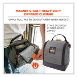 Arsenal 5185 Full Respirator Bag with Zipper Magnetic Closure, 5.5 x 9.5 x 9.5, Gray