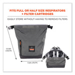 Arsenal 5186 Full Respirator Bag with Roll Top Closure, 7.5 x 13.5 x 13.5, Gray