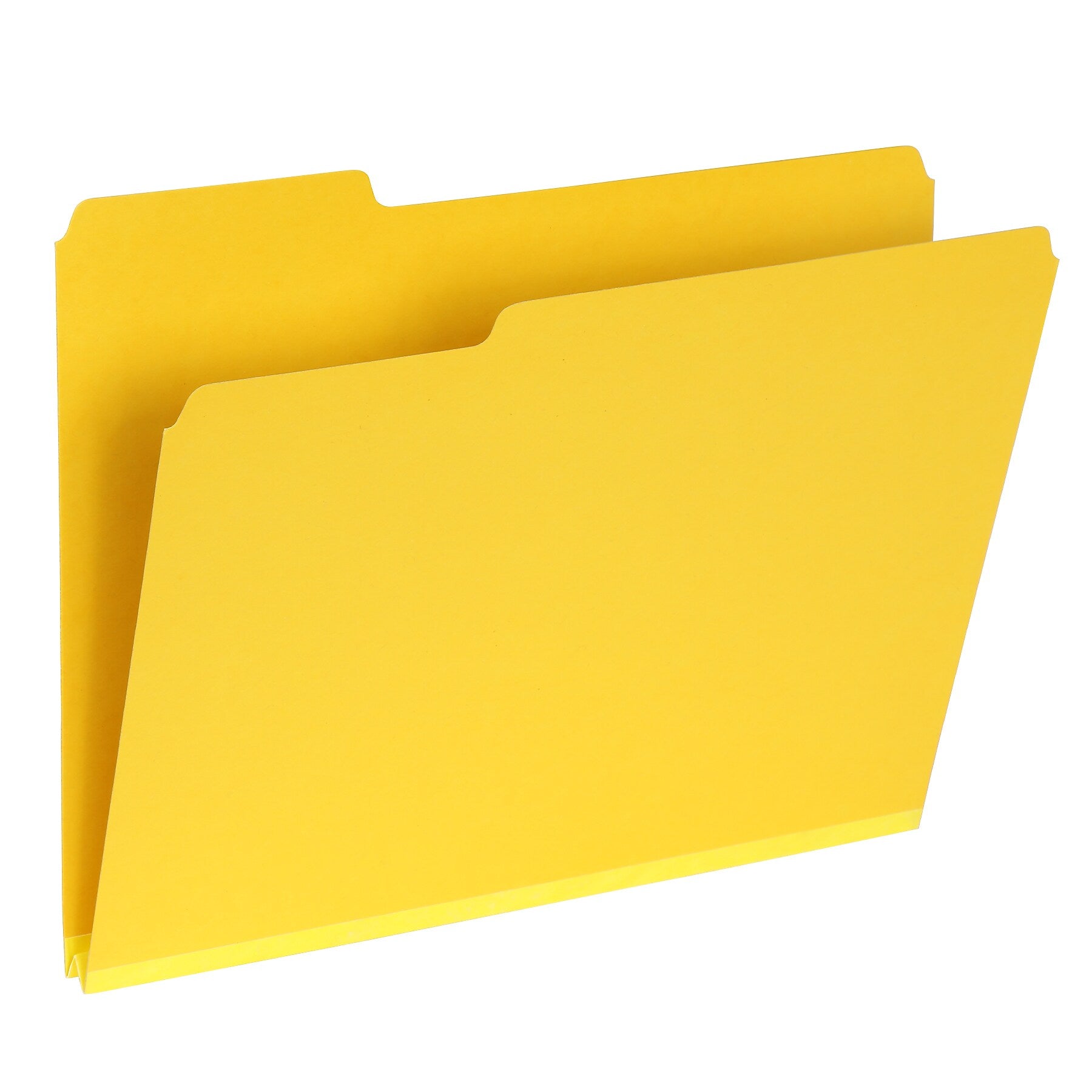 Pendaflex Recycled File Folder, 1-Tab, Assorted, Letter Size, Yellow, 25/Box (1007022)