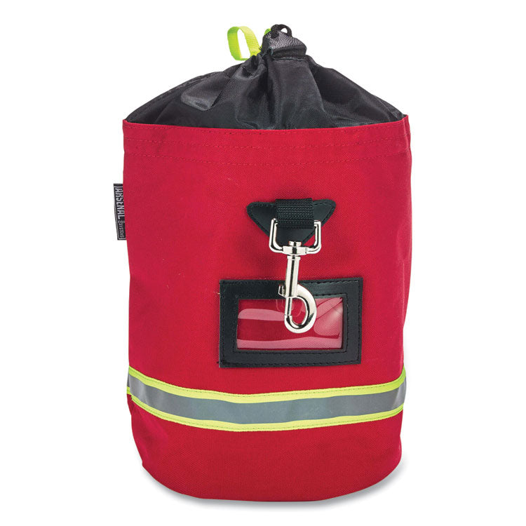 Arsenal 5080L Fleece-Lined SCBA Mask Bag with Drawstring Closure, 8.5 x 8.5 x 14, Red