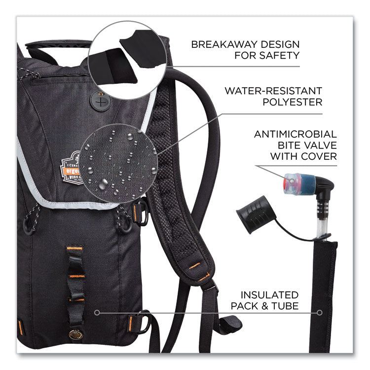 Chill-Its 5156 Low Profile Hydration Pack, 3 L, Black