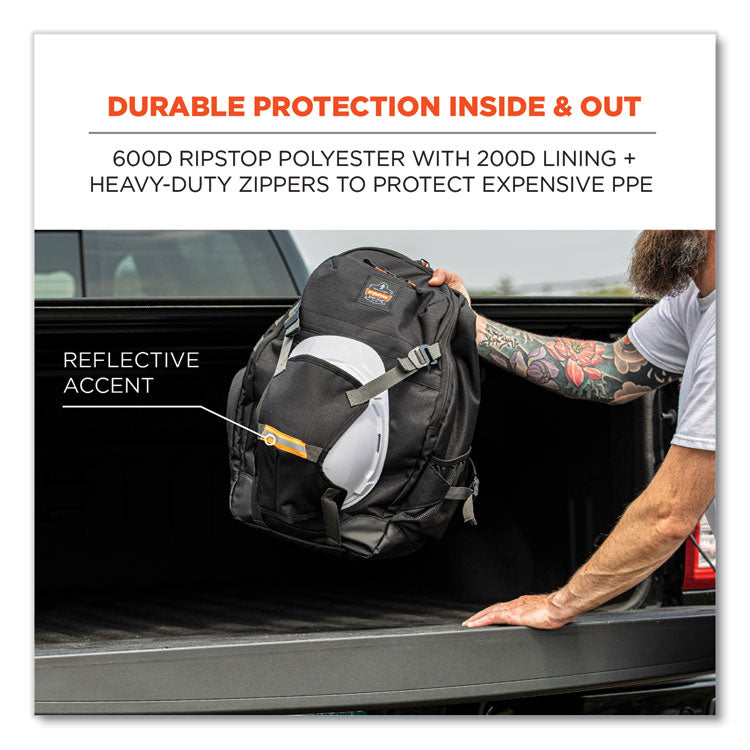 Arsenal 5188 PPE Jobsite Backpack, 7 x 15 x 20, Black