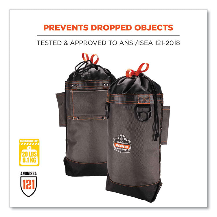 Arsenal 5928 Topped Bolt Bag Tool Pouch, Tall, 5 x 10 x 13, Ballistic Polyester, Black/Gray