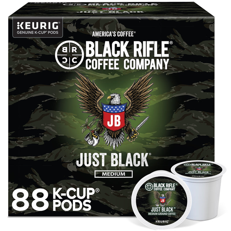 Black Rifle Coffee Company Just Black Coffee Keurig® K-Cup® Pods, Medium Roast, 88/Carton (5000384043CT)