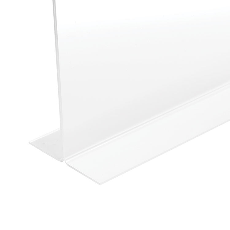 Anti-Glare Stand Up Double Sided Sign Holder, 8.5 X 11, Clear
