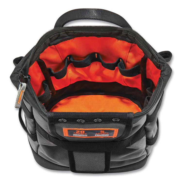 Arsenal 5517 Premium Topped Tool Pouch with Zipper, 6 x 10 x 11.5, Polyester, Black
