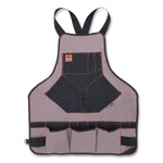 Arsenal 5704 Canvas Tool Apron, 22 Compartments, 25.5 x 28, Canvas, Gray