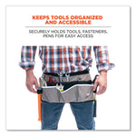 Arsenal 5706 13-Pocket Waist Apron, 13 Compartments, 23 x 9, Canvas, Gray