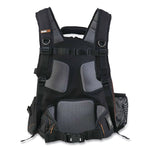 Arsenal 5843 Tool Backpack Dual Compartment, 26 Compartments, 8.5 x 13.5 x 18, Ballistic Polyester, Black/Gray