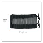 Arsenal 5870 Tool Roll-Up, 25 Compartments, 27 x 14.5, Polyester, Gray