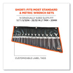 Arsenal 5873 Polyester Wrench Roll Up, 14 Compartments, 26.5 x 16.5, Polyester, Black