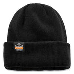 N-Ferno 6811Z Rib Knit Hat with Zipper for Bump Cap Insert, One Size Fits Most, Black