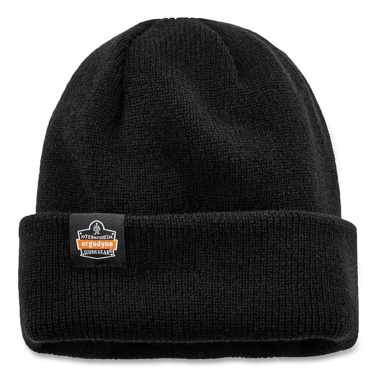 N-Ferno 6811ZI Rib Knit Hat + Bump Cap Insert, One Size Fits Most, Black