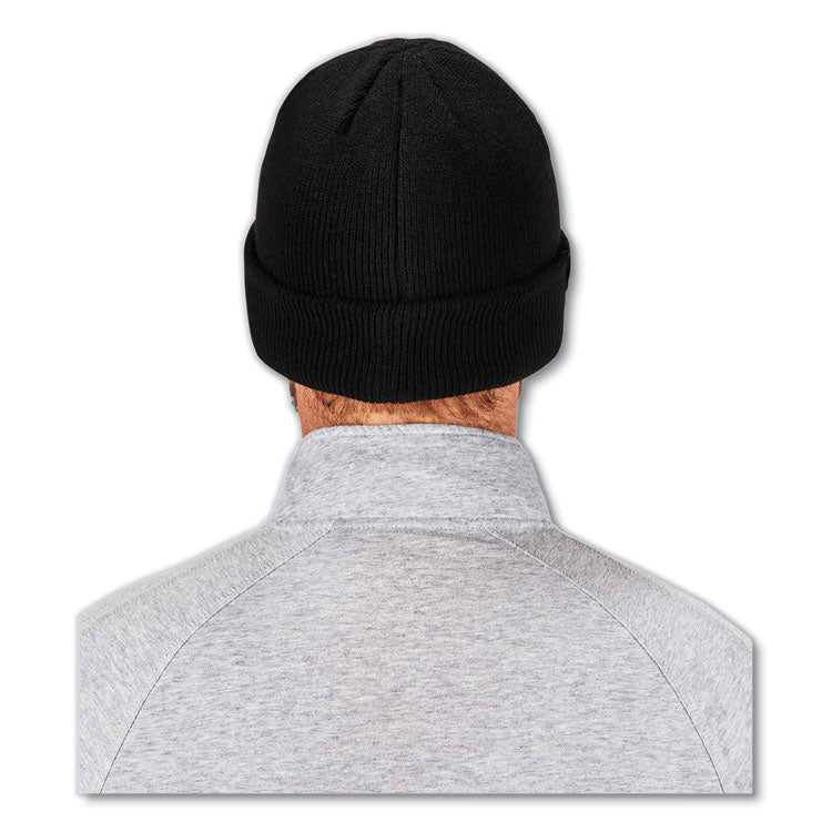 N-Ferno 6811ZI Rib Knit Hat + Bump Cap Insert, One Size Fits Most, Black