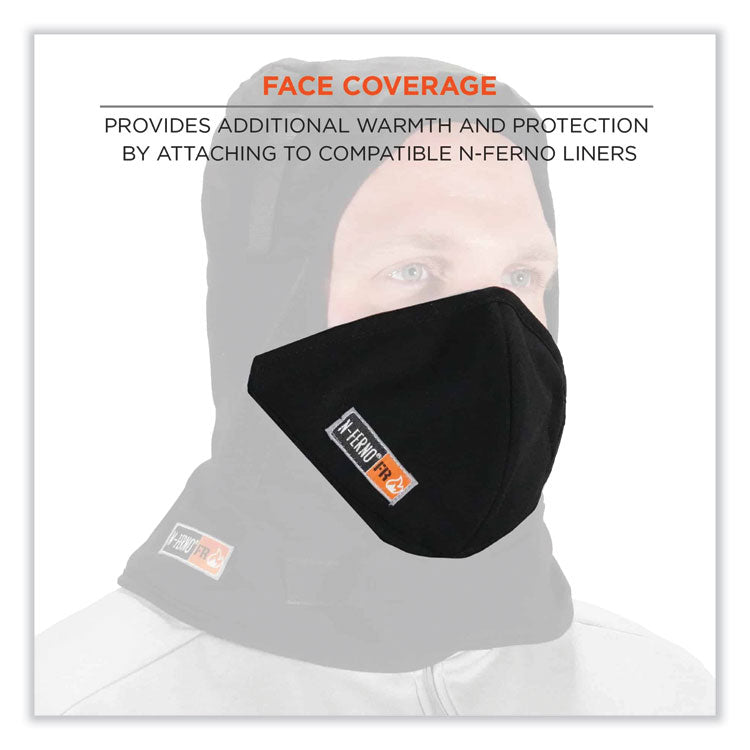 N-Ferno 6872 2-Layer FR Mouthpiece, Modacrylic Cotton, One Size Fits Most, Black