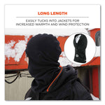 N-Ferno 6893Z Balaclava with Zipper for Bump Cap Insert, Polyester Fleece, One Size Fit Most, Black
