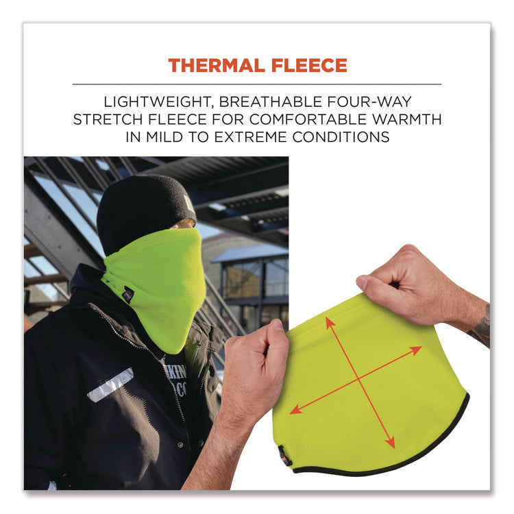 N-Ferno 6960 Fleece Neck Gaiter, Fleece, One Size Fits Most, Hi-Vis Lime