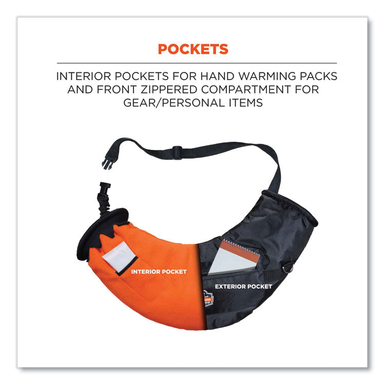 N-Ferno 6980 Winter Hand Warmer Muff Kit with 5 Hand Warmer Packets, Nylon/Fleece/Neoprene, One Size Fits Most, Black
