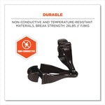 Squids 3400 Glove Clip Holder with Dual Clips, 1 x 1 x 6.5, Acetal Copolymer, Black, 100/Carton