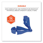 Squids 3400 Glove Clip Holder with Dual Clips, 1 x 1 x 6.5, Acetal Copolymer, Blue, 100/Carton