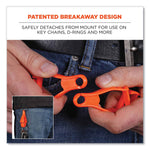Squids 3400 Glove Clip Holder with Dual Clips, 1 x 1 x 6.5, Acetal Copolymer, Blue, 100/Carton