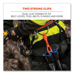 Squids 3400 Glove Clip Holder with Dual Clips, 1 x 1 x 6.5, Acetal Copolymer, Orange, 100/Carton