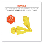 Squids 3400 Glove Clip Holder with Dual Clips, 1 x 1 x 6.5, Acetal Copolymer, Lime, 100/Carton