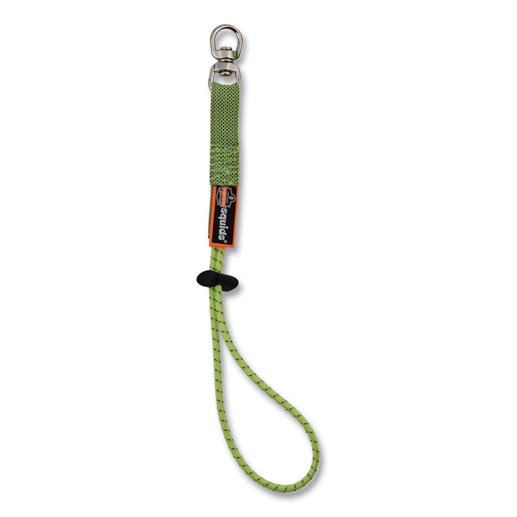Squids 3713 Elastic Loop Tool Tails with Swiveling D-Rings, 10 lb Max Working Capacity, 15" Long, 3/Pack, 20 Packs/Carton