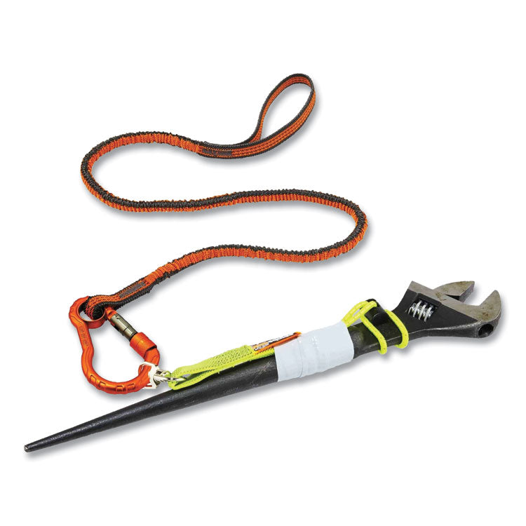 Squids 3713 Elastic Loop Tool Tails with Swiveling D-Rings, 10 lb Max Working Capacity, 15" Long, 3/Pack, 20 Packs/Carton