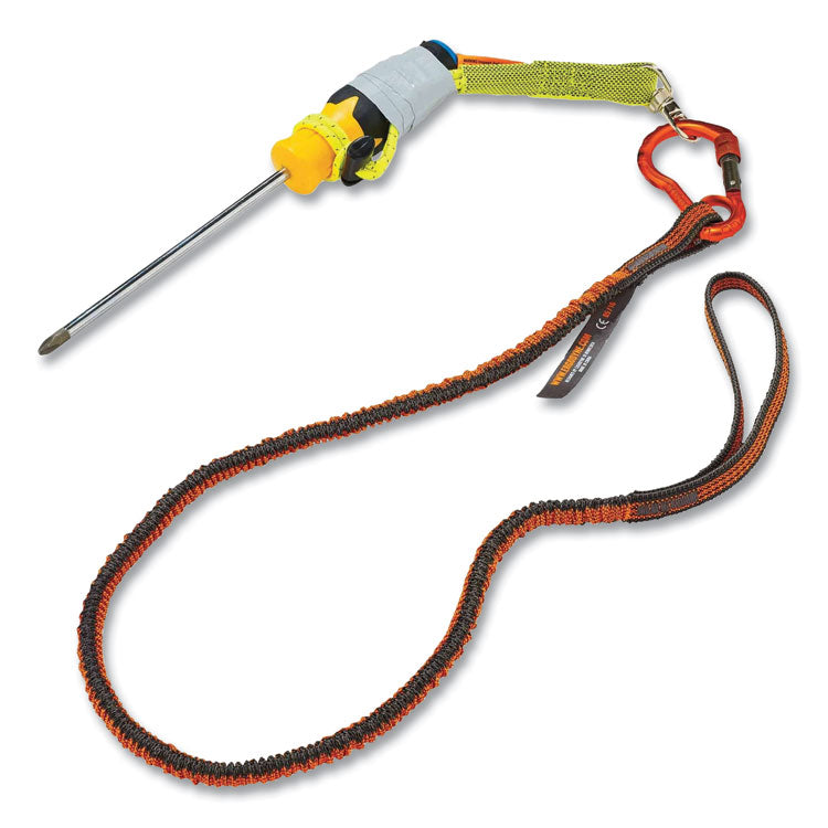 Squids 3713 Elastic Loop Tool Tails with Swiveling D-Rings, 10 lb Max Working Capacity, 15" Long, 3/Pack, 20 Packs/Carton