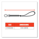Squids 3713 Elastic Loop Tool Tails with Swiveling D-Rings, 10 lb Max Working Capacity, 15" Long, 3/Pack, 20 Packs/Carton